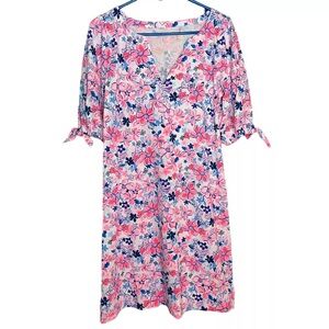 Lilly Pulitzer Pink and Blue Midi Dress